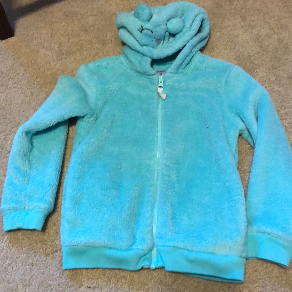 Size 5 teal sweatshirt like new carters
